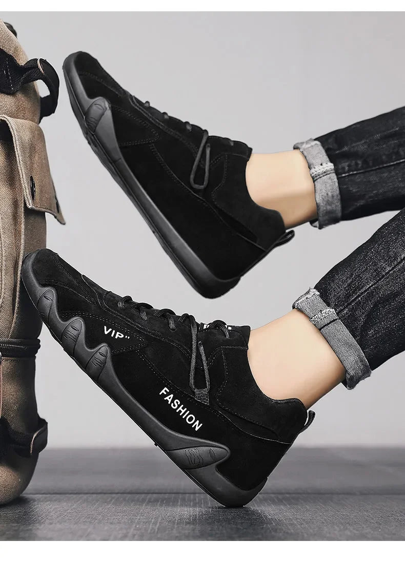 Botines para hombre, primavera 2024, zapatillas informales para hombre, antideslizantes, color caqui, zapatos de trabajo para hombre, botas cortas, mocasines con cordones, zapatillas para hombre