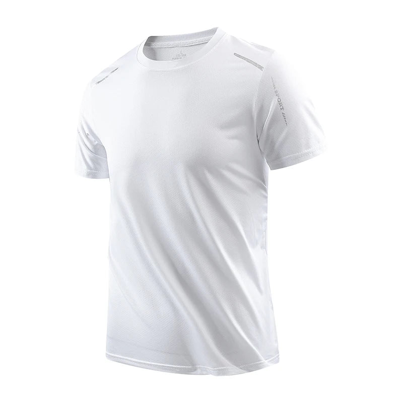 CHRLCK Camisetas de secado rápido para hombre, transpirables, para senderismo, pesca, suaves y elásticas, para deportes al aire libre, cortas, de verano
