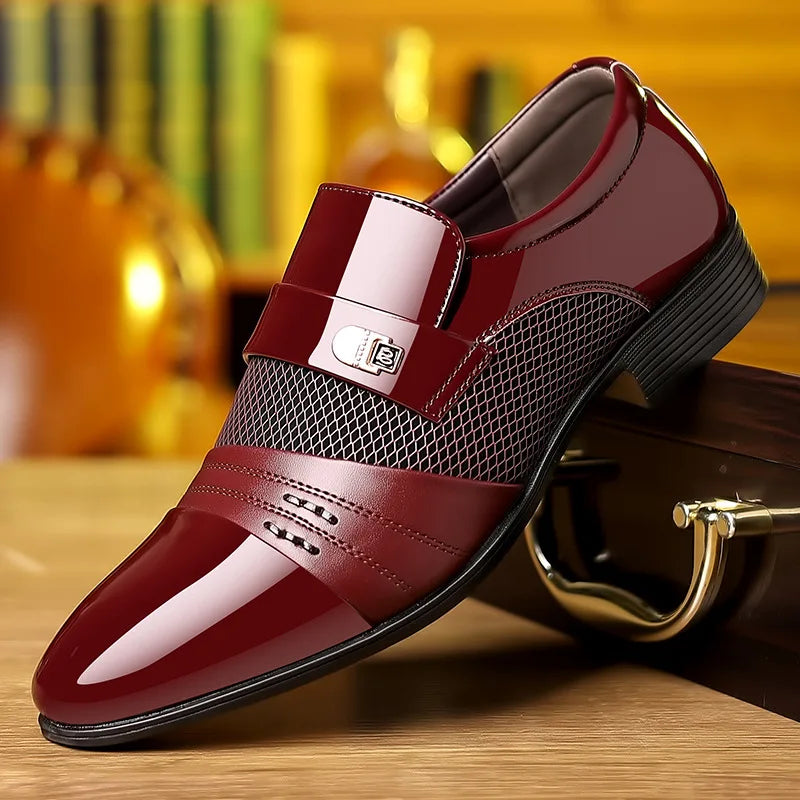 Zapatos Oxford de lujo para hombre, zapatos de boda lacados, zapatos de vestir de punta puntiaguda para hombre, zapatos de negocios clásicos de cuero para hombre, talla grande 38-48
