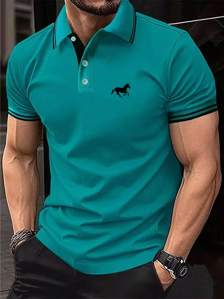 Nueva camiseta clásica de manga corta para hombre, polo de verano, camiseta informal con solapa y botones, tallas grandes S-3XL.