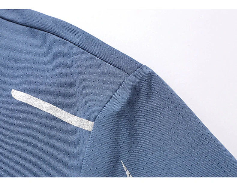 CHRLCK Camisetas de secado rápido para hombre, transpirables, para senderismo, pesca, suaves y elásticas, para deportes al aire libre, cortas, de verano