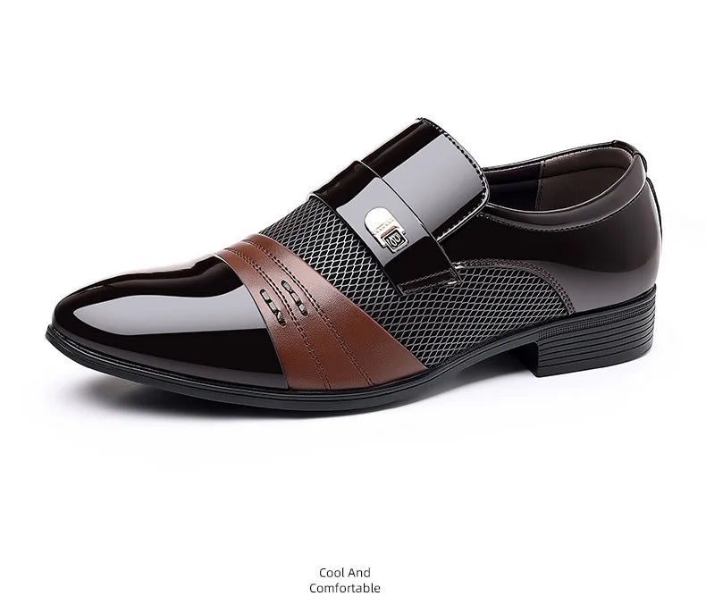 Zapatos Oxford de lujo para hombre, zapatos de boda lacados, zapatos de vestir de punta puntiaguda para hombre, zapatos de negocios clásicos de cuero para hombre, talla grande 38-48