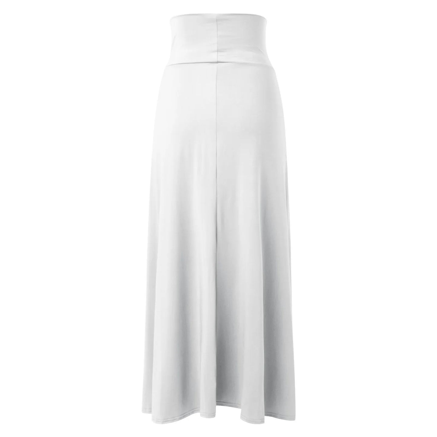 Sexy High Slit Long Skirts for Women Summer Casual Double Side Slit Beach Skirt Solid Color High Waist A-line Faldas