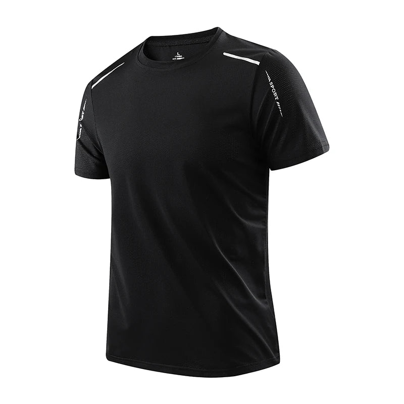 CHRLCK Camisetas de secado rápido para hombre, transpirables, para senderismo, pesca, suaves y elásticas, para deportes al aire libre, cortas, de verano