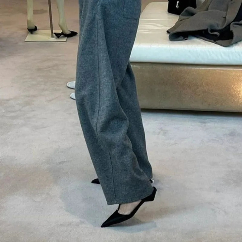 Zapatos de marca para mujer, sandalias sexis de punta puntiaguda, cómodas, de tacón bajo, de moda, sencillas, versátiles y de talla grande.